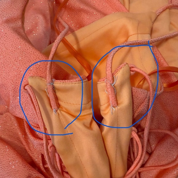 Ladivine Elegant Orange Evening Gown - Picture 10 of 15